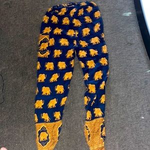 Blue elephant maternity pants